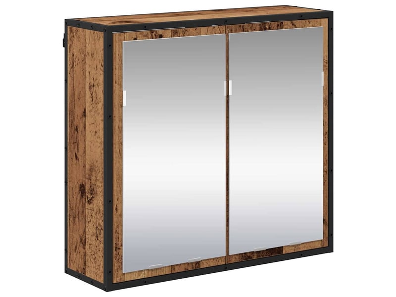  Ensemble de mobilier de salle de bain 2 pc bois ancien cf64019  - Conforama E