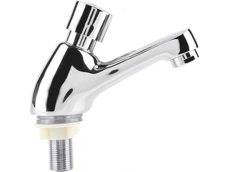 Robinet temporisé lave main lavabo robinet chromé fermeture automatique robinet d'économie d'eau robinet pour cuisine salle de bain lave-main wc - Conforama B