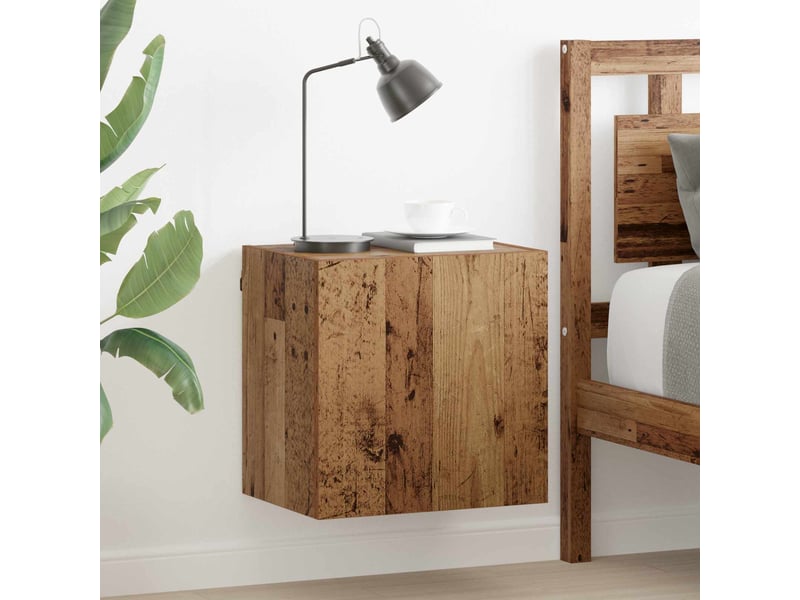  Meuble tv - banc tv - meuble de rangement mural 40,5x30x40cm bois ancien bois d'ingénierie  - Conforama B