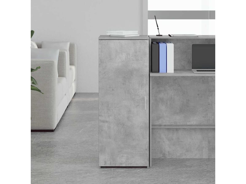  Armoire de rangement, rangement bureau gris béton 40x45x103,5cm bois d'ingénierie  - Conforama C