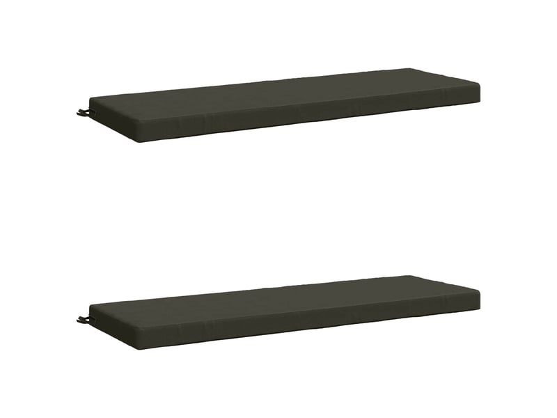 Lot de 2 coussins de banc, coussins d'assise soest 100 % polyester anthracite cf56967 - Conforama A