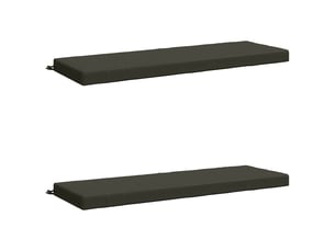 Lot de 2 coussins de banc, coussins d'assise soest 100 % polyester anthracite cf56967