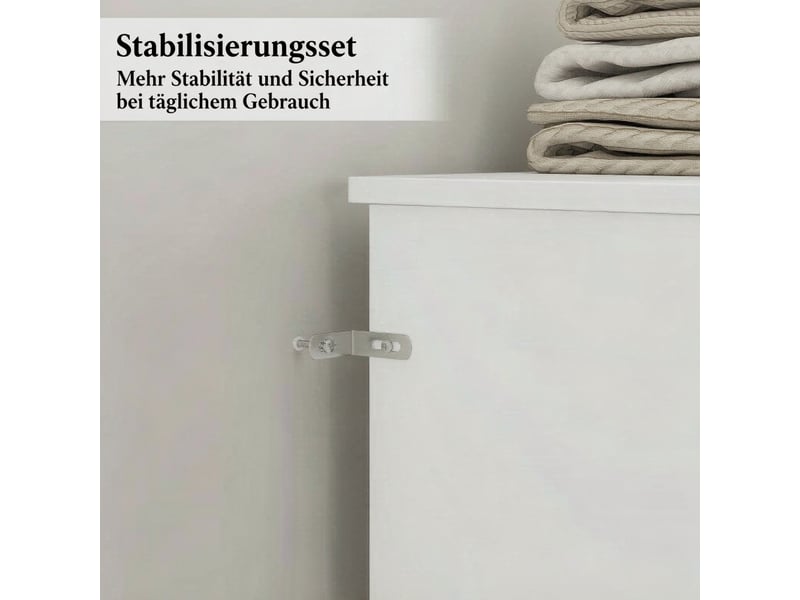  Tête de lit adulte,140x19x103,5 cm,4 niches,blanche  - Conforama D