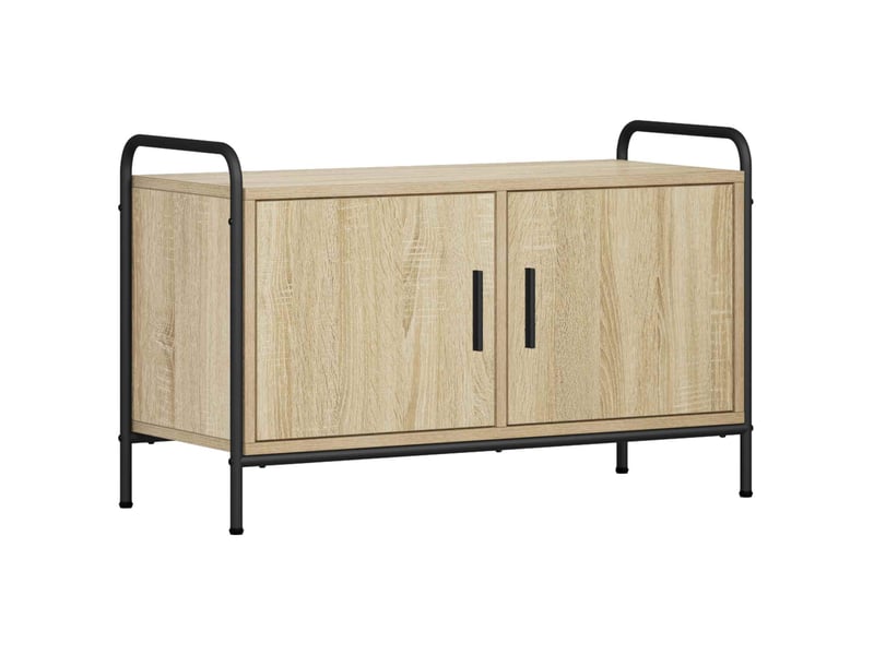  Meuble tv moderne, banc tv 79,5x33x50 cm chêne sonoma bois d'ingénierie shl96931  - Conforama A