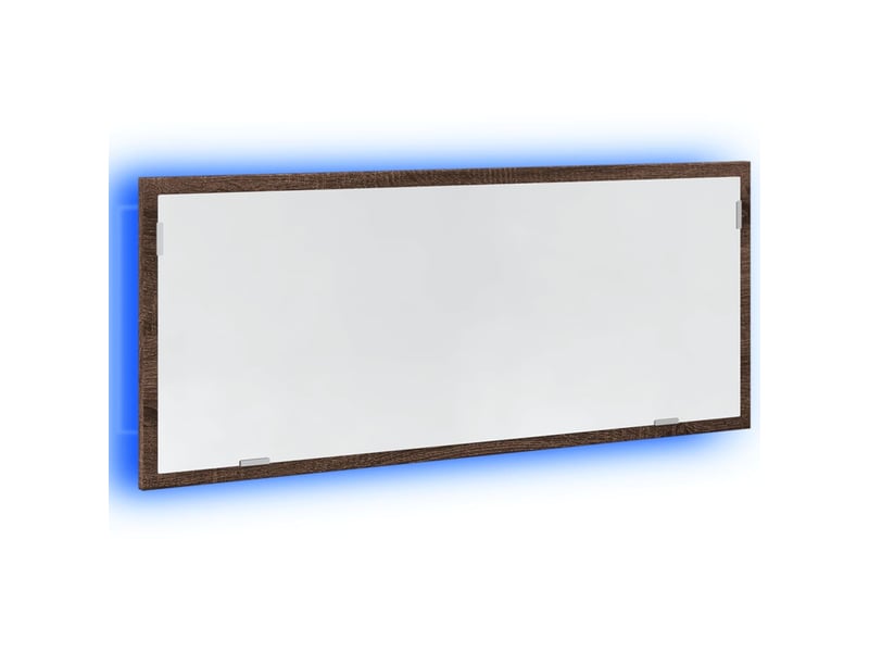  Miroir de salle de bain, miroir de toilette à led chêne marron bois d'ingénierie cf62518  - Conforama C