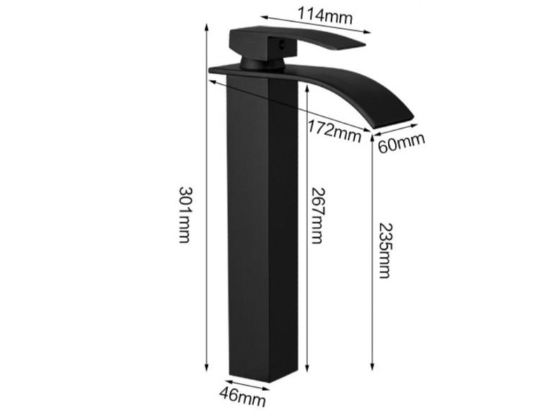  Robinet cascade argenté, pour évier plan de travail, eau froidechaude, trou unique, salle de bain  - Conforama D