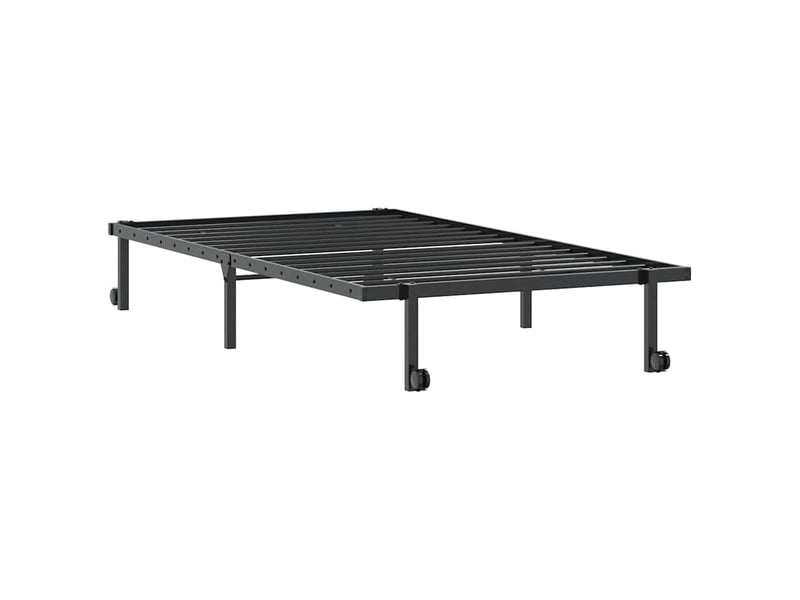  Lit simple- lit adulte -  cadre de lit sans matelas pliable noir 100x200 cm acier  - Conforama D