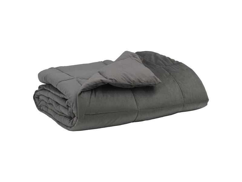  Duvet - couette complet toute l'année 220 x 260 cm 4 saisons gris clair  - Conforama A
