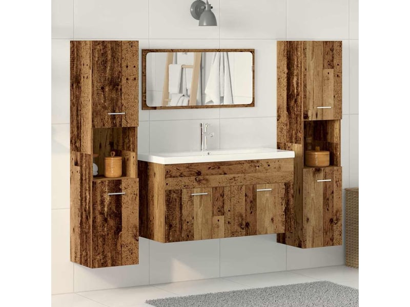  Ensemble de meubles salle de bain 4 pcs bois d'ingénierie cf63967  - Conforama B