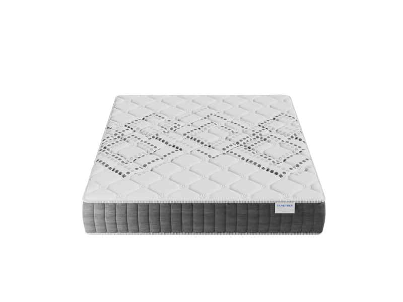 Matelas 90x200cm à Ressorts Ensachés 7 Zones - H3, Hauteur 28cm, Mousse Confort - Livré En Boîte, Dépliage 48-72h