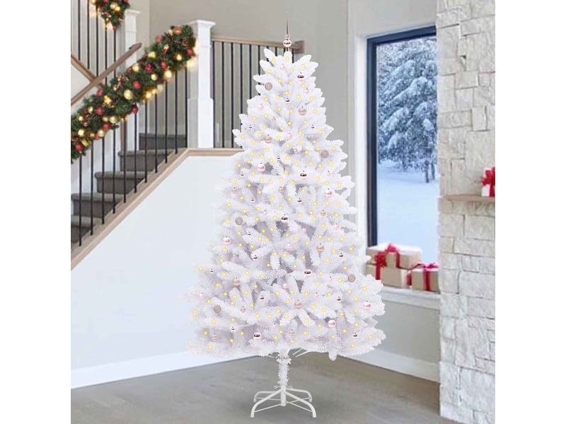  Sapin de noël, arbre de noël artificiel à branches articulées blanc 270 cm shl5840  - Conforama B