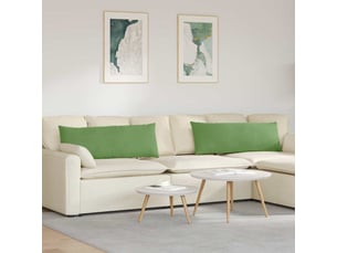 Lot de 2 coussins de canapé, coussins décoratifs vert clair 120 x 40 cm cf59166
