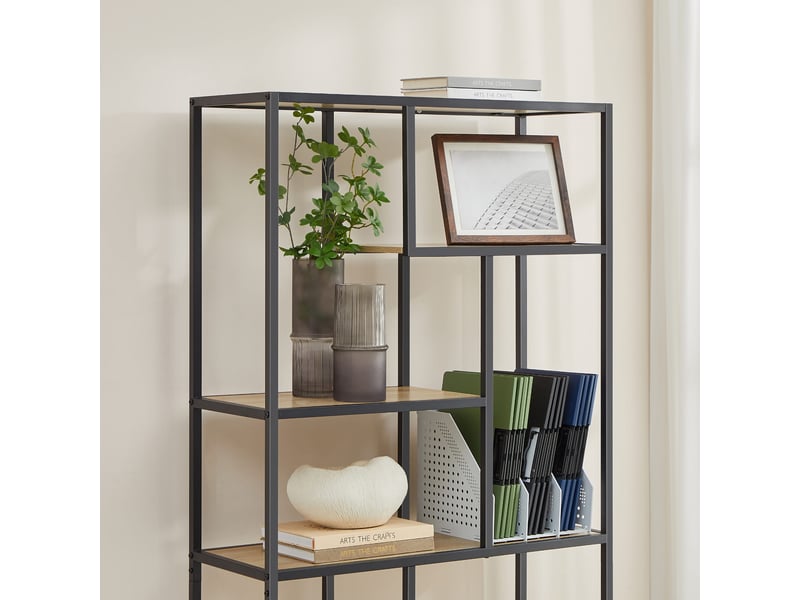  Étagère - leobert - chêne sonoma - 80 x 30 x 180 cm  - Conforama E