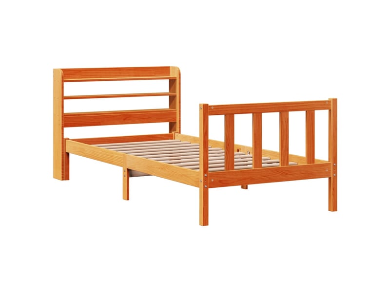  Lit simple- lit adulte -  cadre de lit et tête de lit sans matelas  marron 100x200 cm  - Conforama B