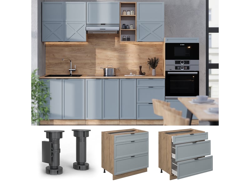  Vicco meuble cuisine, chêne de force doré, 80cm  - Conforama C
