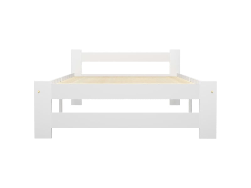  Lit simple- lit adulte -  cadre de lit sans matelas blanc bois de pin massif 90x200 cm  - Conforama B