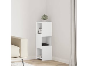 Meuble d'angle, meuble de rangement salon 25,5x25x80cm bois d'ingénierie