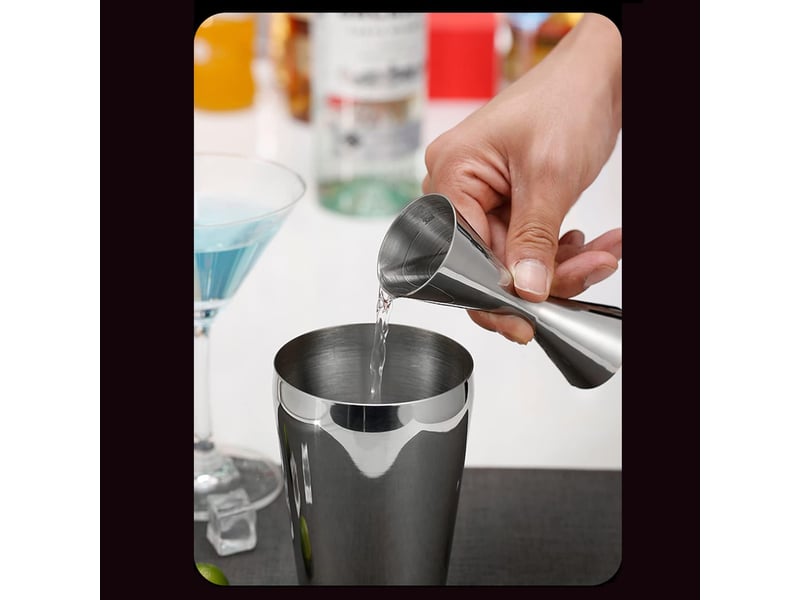 Doseur à cocktail (3060 ml) en acier inoxydable 304 avec balance intégrée, double doseur pour spiritueux, pour barman professionnel GTR03824 - Conforama C