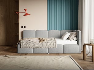 Lit 2 places 170x190 cm SELSEY Cloudy coloris gris