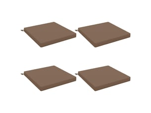 Lot de 4 coussins de siège, coussins d'assise soest 100 % polyester taupe cf60565