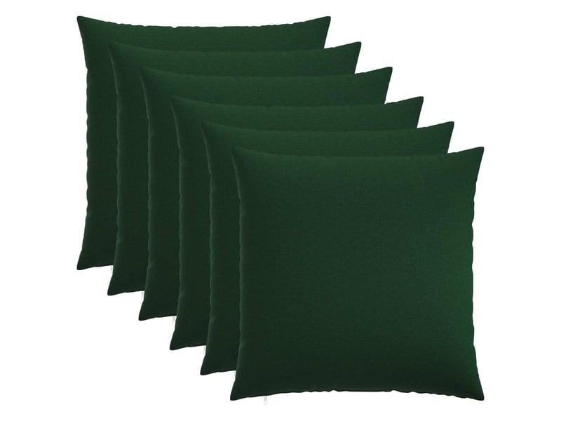  Lot de 6 housses de coussin heerlen vert foncé 80 x 80 cm tissu cf49777  - Conforama B