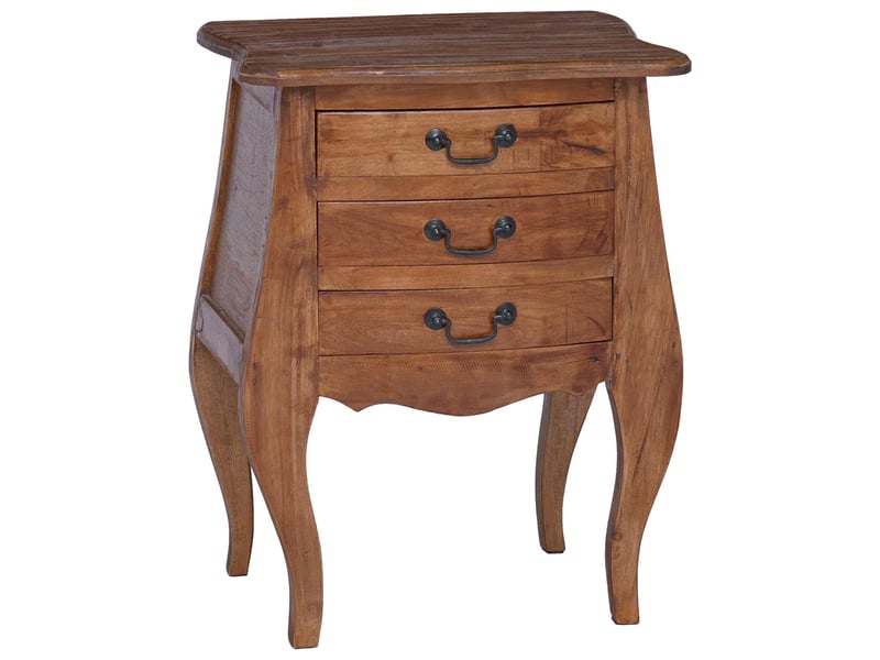 Coffre de rangement 48x35x64 cm bois de mahogany massif - Conforama A
