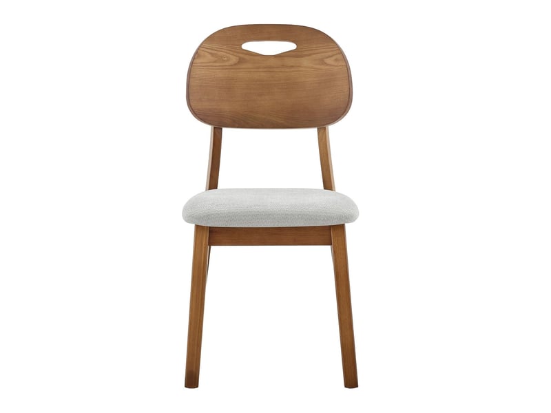  Lot de chaises 2 chaises chaise de cuisine rembourrée dossier ovale chaises en bois design à poignée de transport style moderne  - Conforama A