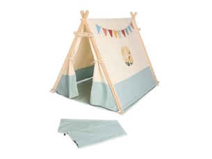 Tente bicolore beige bleu 'yuma'