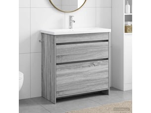 Ensemble de mobilier de salle de bain sonoma gris shl7415