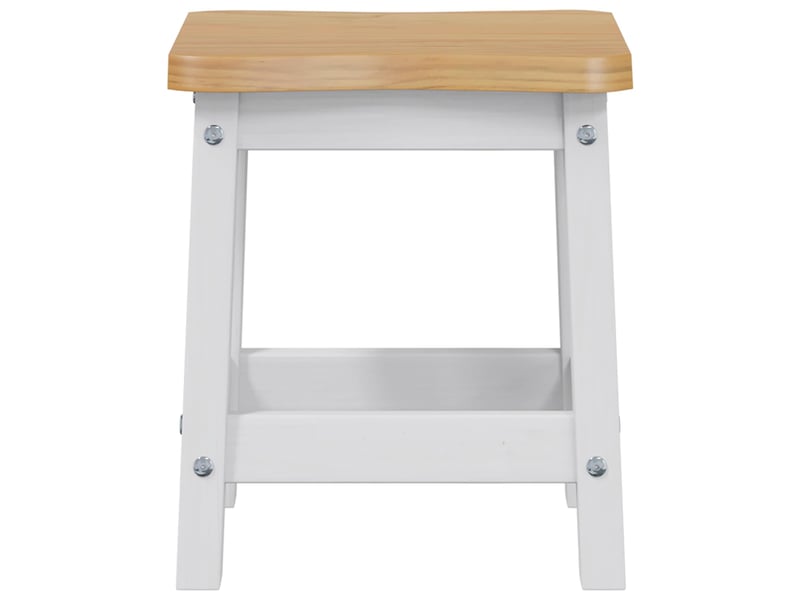  Tabouret de bar, chaise de bar ekai 2 pc blanc 40x29x45,5 cm  - Conforama D