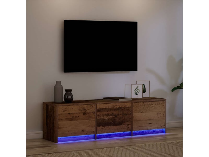  Meuble tv - banc tv - meuble de rangement bois ancien bois d'ingénierie  - Conforama E