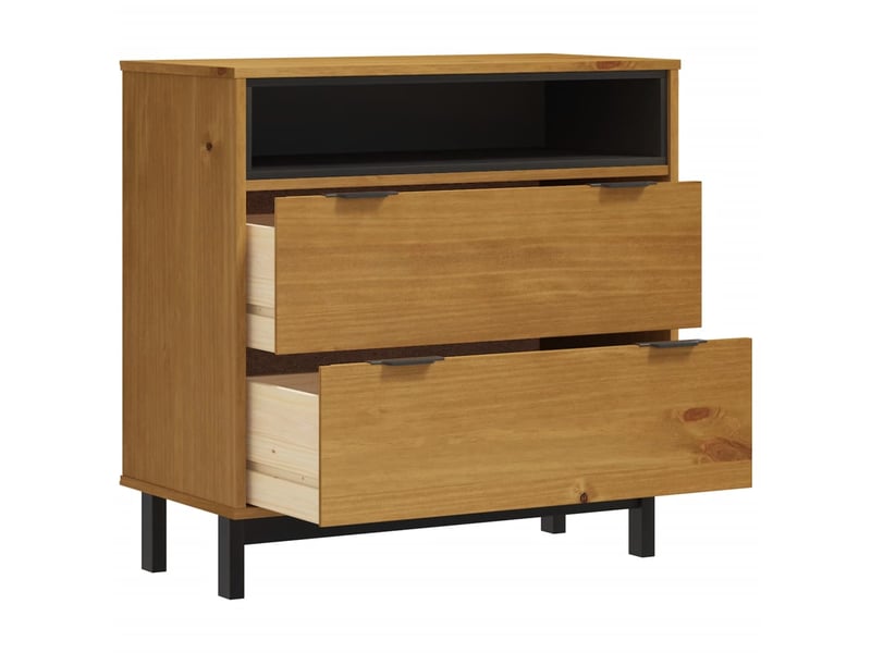  Commode chambre adulte, armoire à tiroirs flam 80x40x80 cm bois de pin massif  - Conforama D