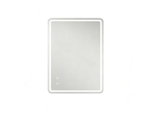 Miroir de salle de bains led mural 60x80 cm éclairage réglable argenté