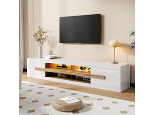 Meuble tv coloris blanc 200 cm LPOSPI