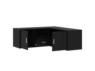 Meuble d'angle chêne noir 200x40x45 cm bois d'ingénierie