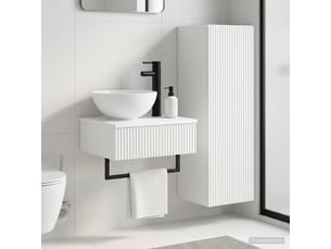 Ensemble de mobilier de salle de bain 2 pcs blanc shl9386
