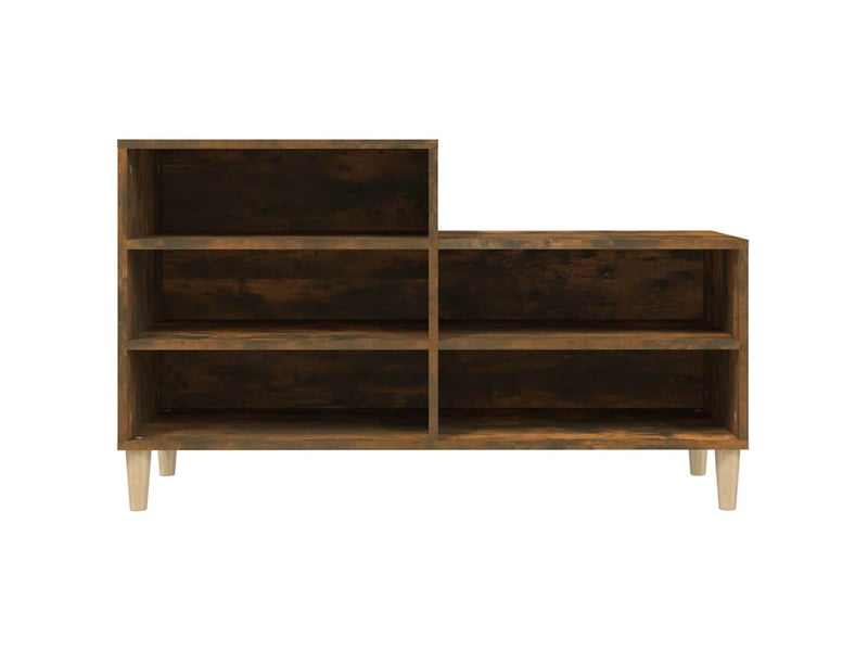  Meuble à chaussure | armoire à chaussures chêne fumé 102x36x60 cm bois d'ingénierie shl686  - Conforama E
