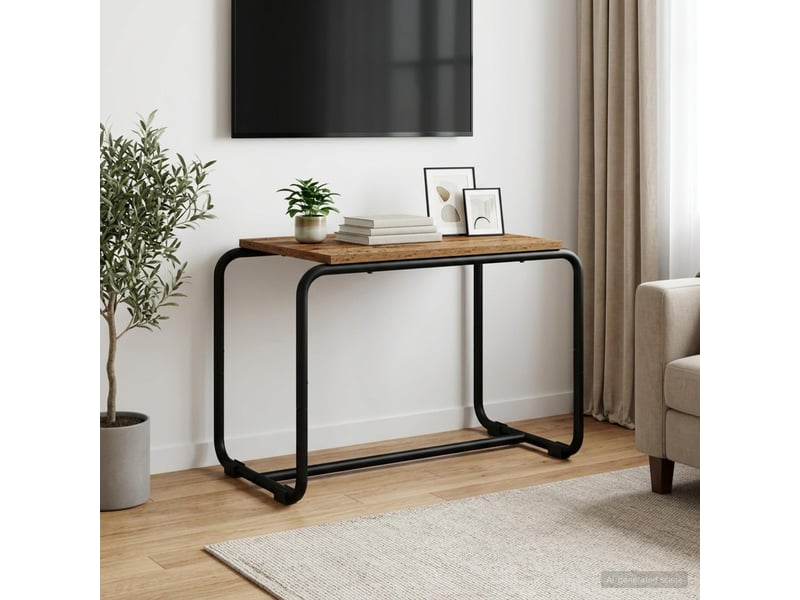  Meuble tv moderne, banc tv 60x35,5x42 cm bois ancien bois d'ingénierie  - Conforama B