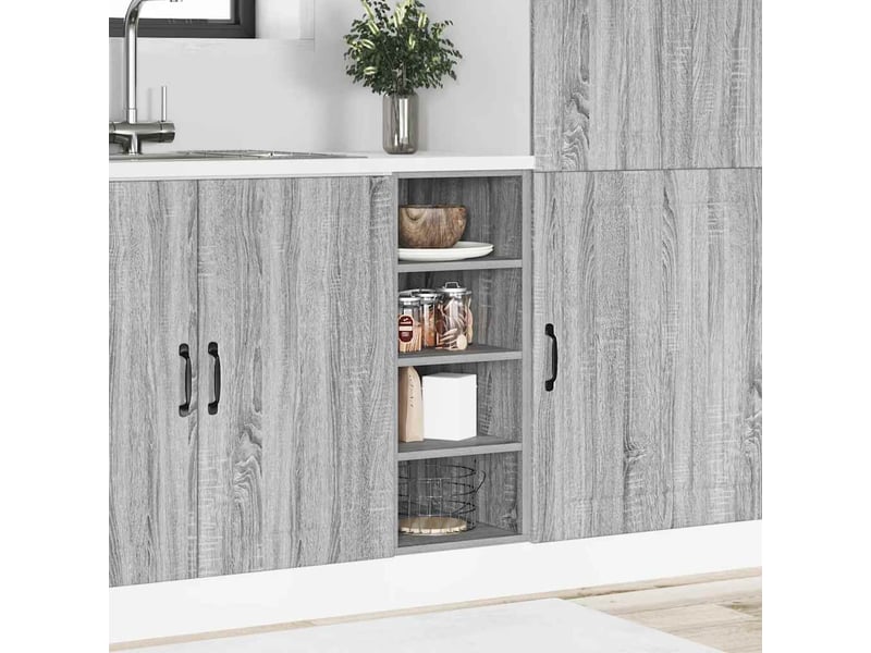  Meuble de rangement, meuble bas de cuisine gris sonoma 30x44,5x81,5 cm bois d'ingénierie  - Conforama C