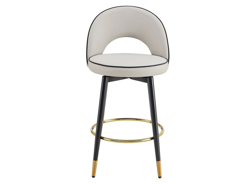  Chaise lot de 2 pièces pivotante à 360° matière pu rembourrage confortable usage bars restaurants cuisines terrasses  - Conforama A
