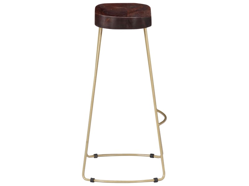  Lot de 2 tabouret de bar gavin | chaise de bar bois de manguier massif shl4024  - Conforama E