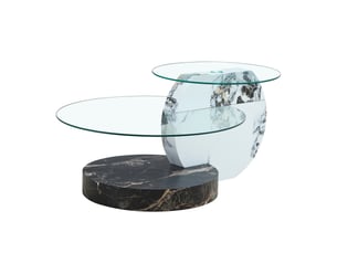 Table basse forme atypique coloris bicolore   - 70 cmx90 cm