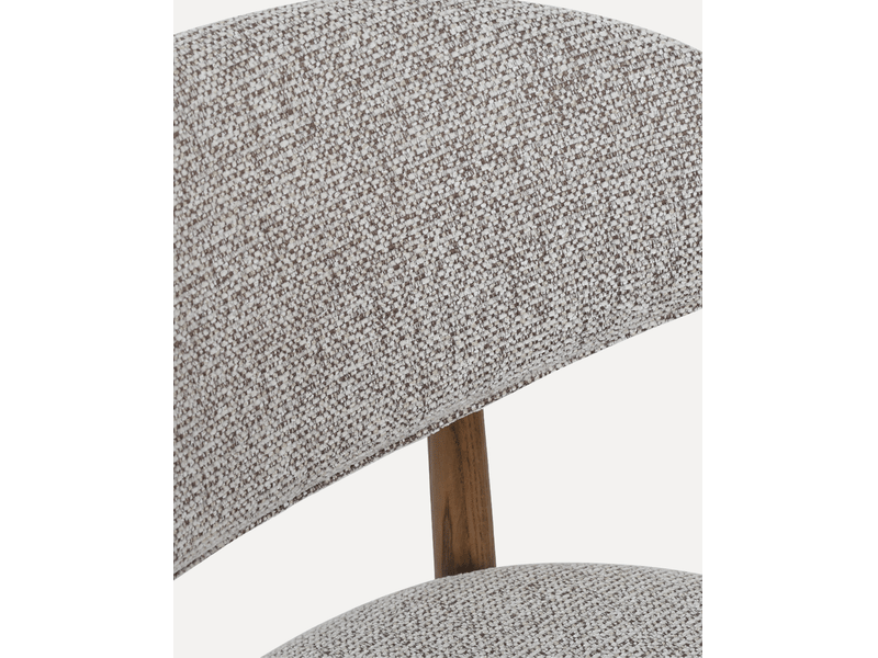  Lot de 2 chaises de salle à manger 54 x 54,5 x 82 cm – noyer et argile – assise rembourrée ergonomique  - Conforama B