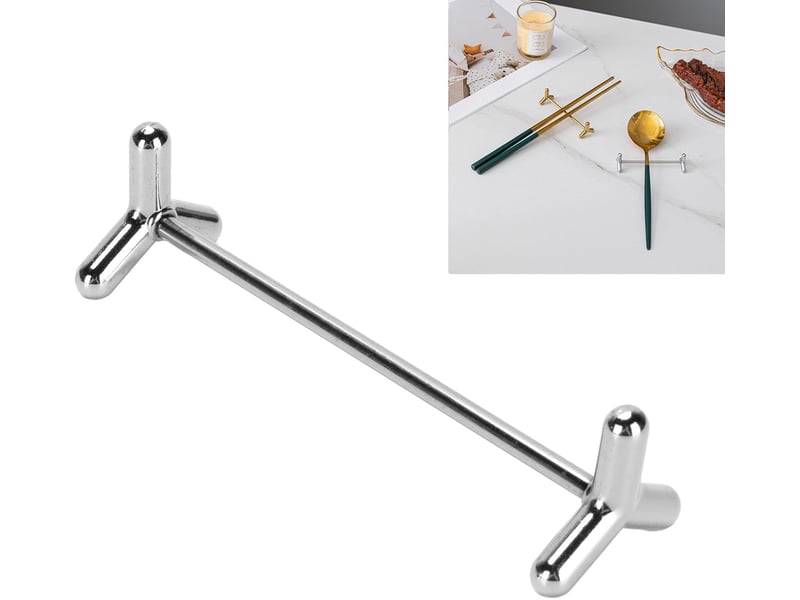 2 pcs support de repose-baguettes en acier inoxydable 304, support de repose-cuillère en métal, de repose-ustensiles multifonctionnel, de baguettes - Conforama E