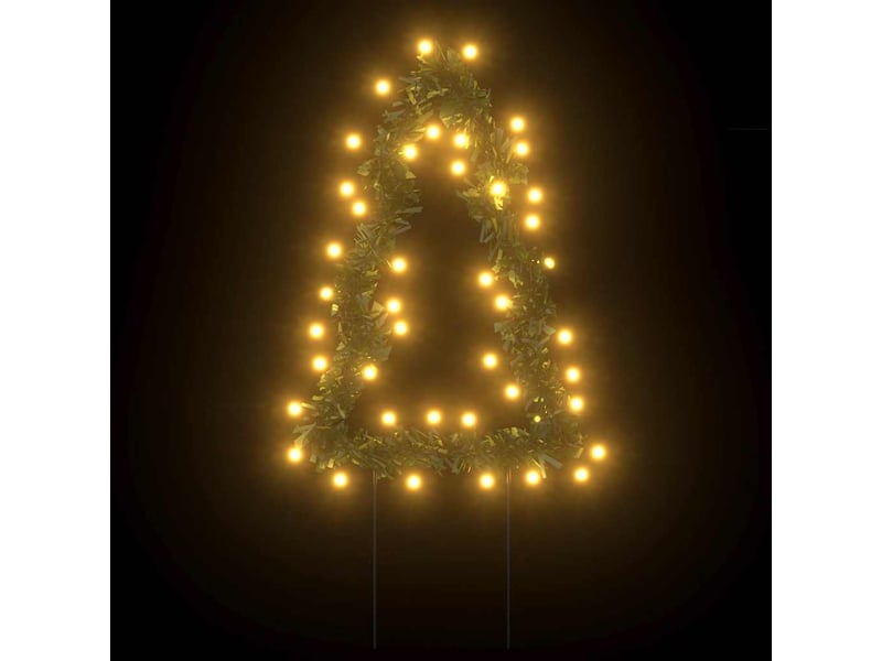  Décoration lumineuse arbre de noël piquets 3 pcs 50 led 30 cm  - Conforama E