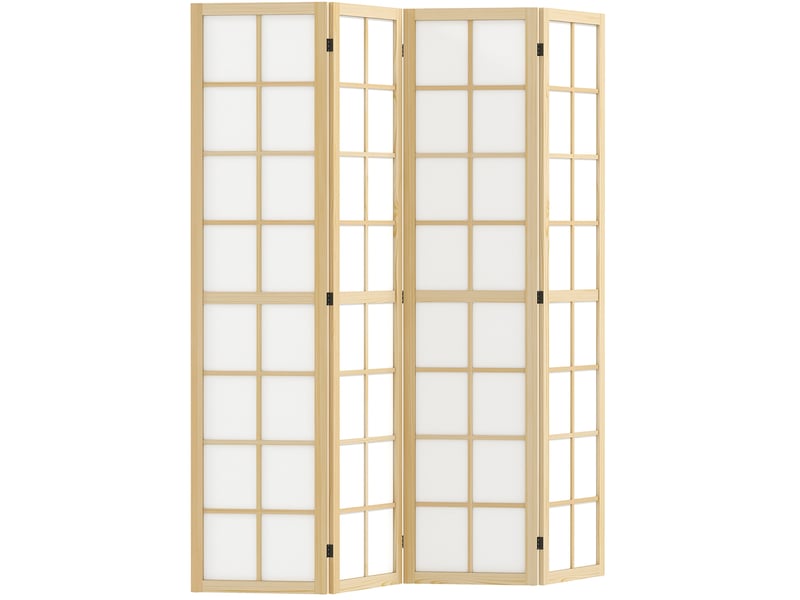  Paravent 160x170 cm pliable en bois naturel  - Conforama A