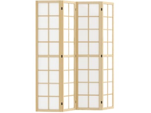 Paravent 160x170 cm pliable en bois naturel
