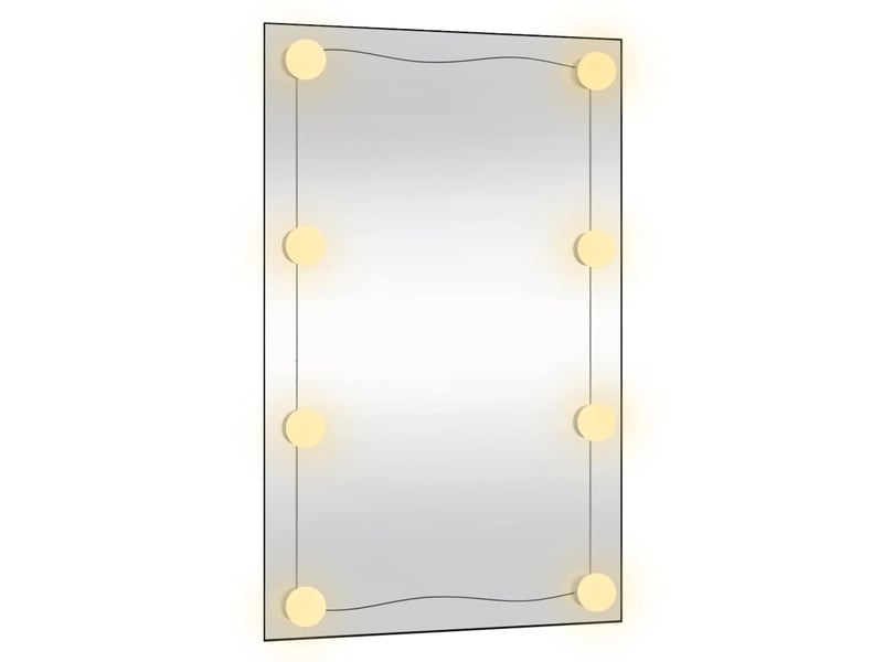  Miroir mural avec lumières led 50x80 cm verre rectangulaire cf62825  - Conforama E