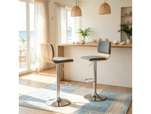tabouret de bar assise réglable en hauteur <strong>HAUSS SPOLE</strong> - gris hauteur d'assise 59 cm vendu Par paire