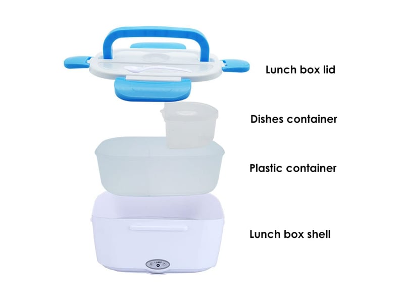  Boîte à lunch chauffante électrique, récipient chauffant portable pour aliments, riz avec prise de voitur  - Conforama B